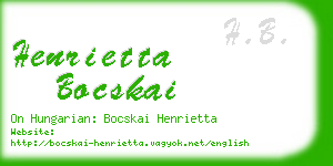 henrietta bocskai business card